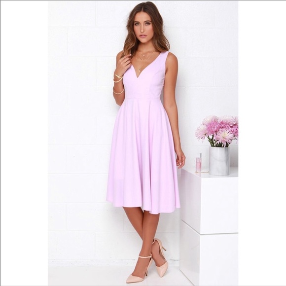 Lulu’s Lavender Midi Dress - Picture 1 of 6